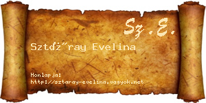 Sztáray Evelina névjegykártya
